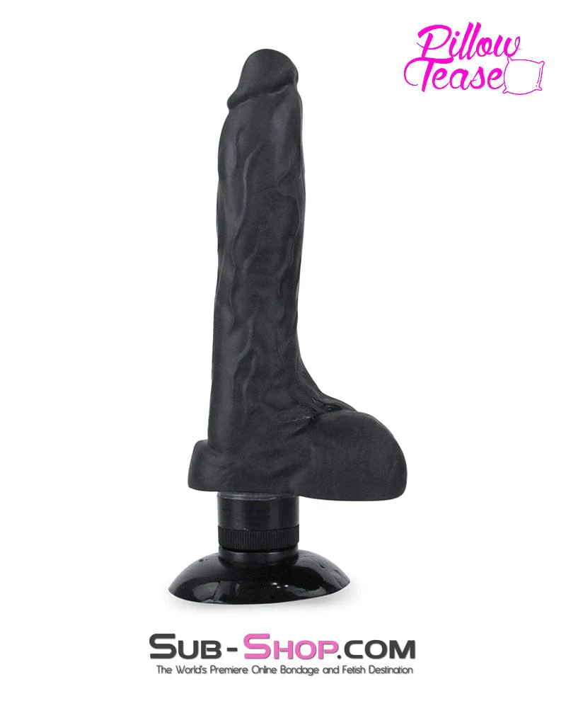 6874M      Suction Vibration Realistic 9” Black Dildo