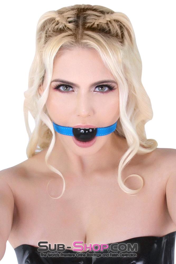 8845MQ <b>BOGO!</b> Tantric Blue Strap Beginner Rubber Ball Gag