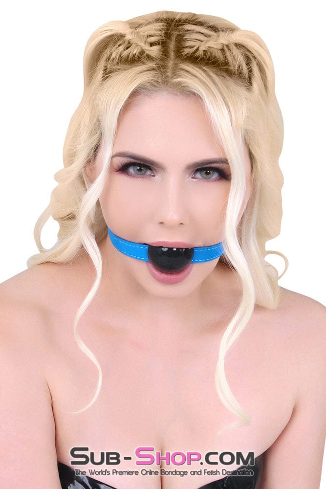 8845MQ <b>BOGO!</b> Tantric Blue Strap Beginner Rubber Ball Gag - Image 32
