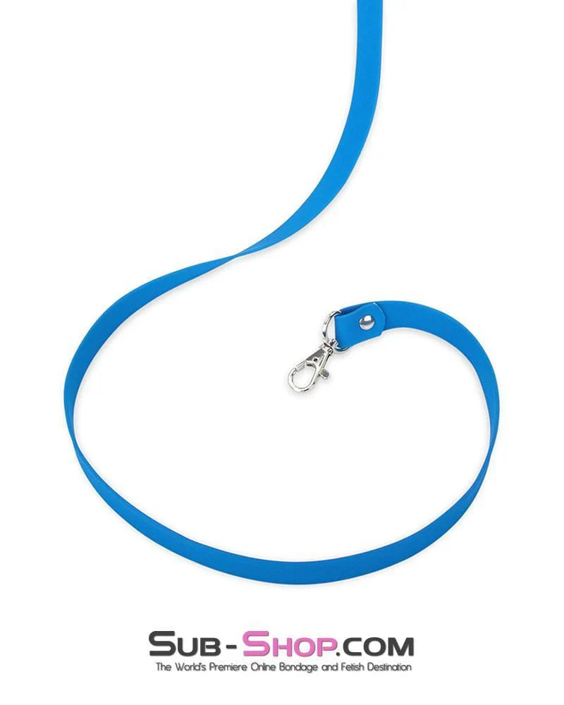 1718MQ      Tantric Blue Vegan Leather Long Leash - MEGA Deal - Image 7