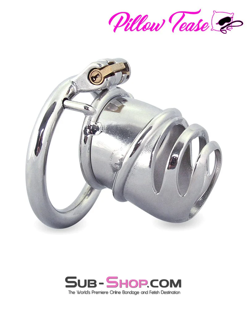 0482M The Enforcer High Security Stainless Steel Chastity Cock Cage