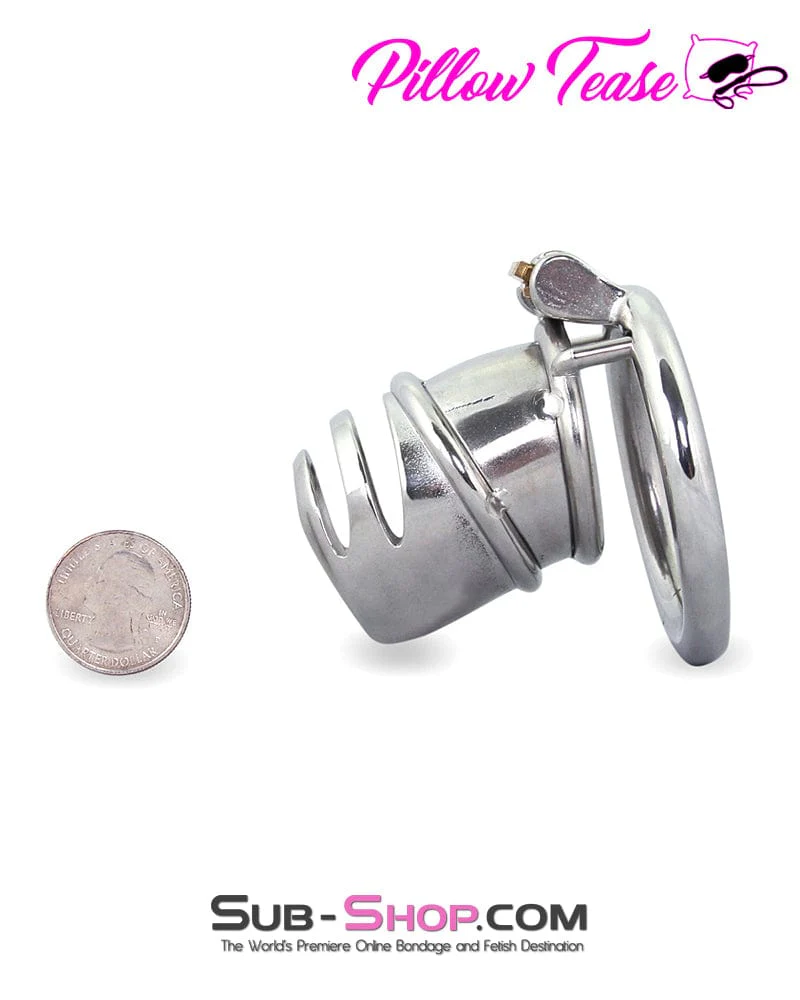 0482M The Enforcer High Security Stainless Steel Chastity Cock Cage - Image 10
