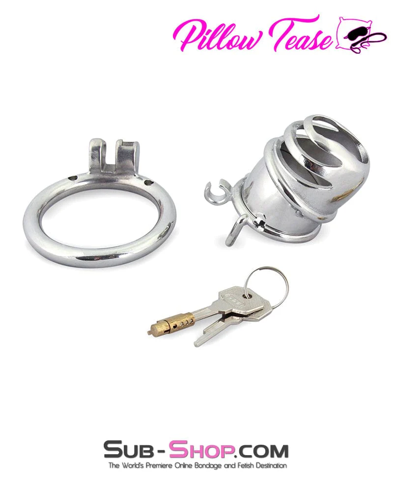 0482M The Enforcer High Security Stainless Steel Chastity Cock Cage - Image 11