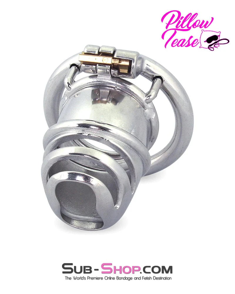 0482M The Enforcer High Security Stainless Steel Chastity Cock Cage - Image 5
