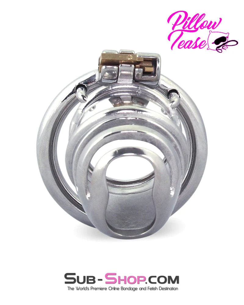 0482M The Enforcer High Security Stainless Steel Chastity Cock Cage - Image 8