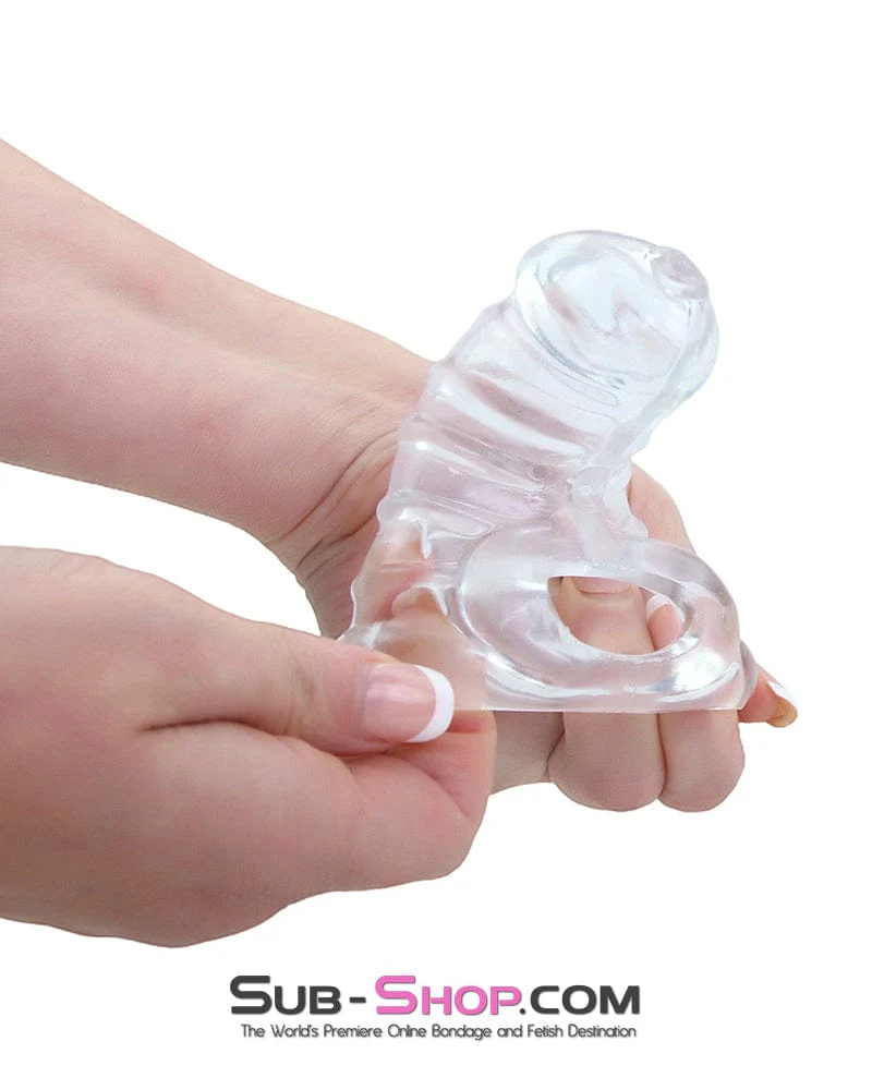 7379M      The Guardian Clear Silicone Cock and Balls Chastity Cage - Image 2