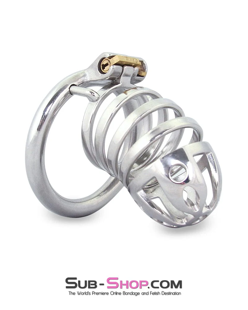 6764M The Slammer Stainless Steel Locking Chastity Cock Cage
