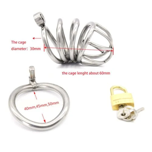 0677M      The Wave Stainless Steel Chastity Cage - Image 13
