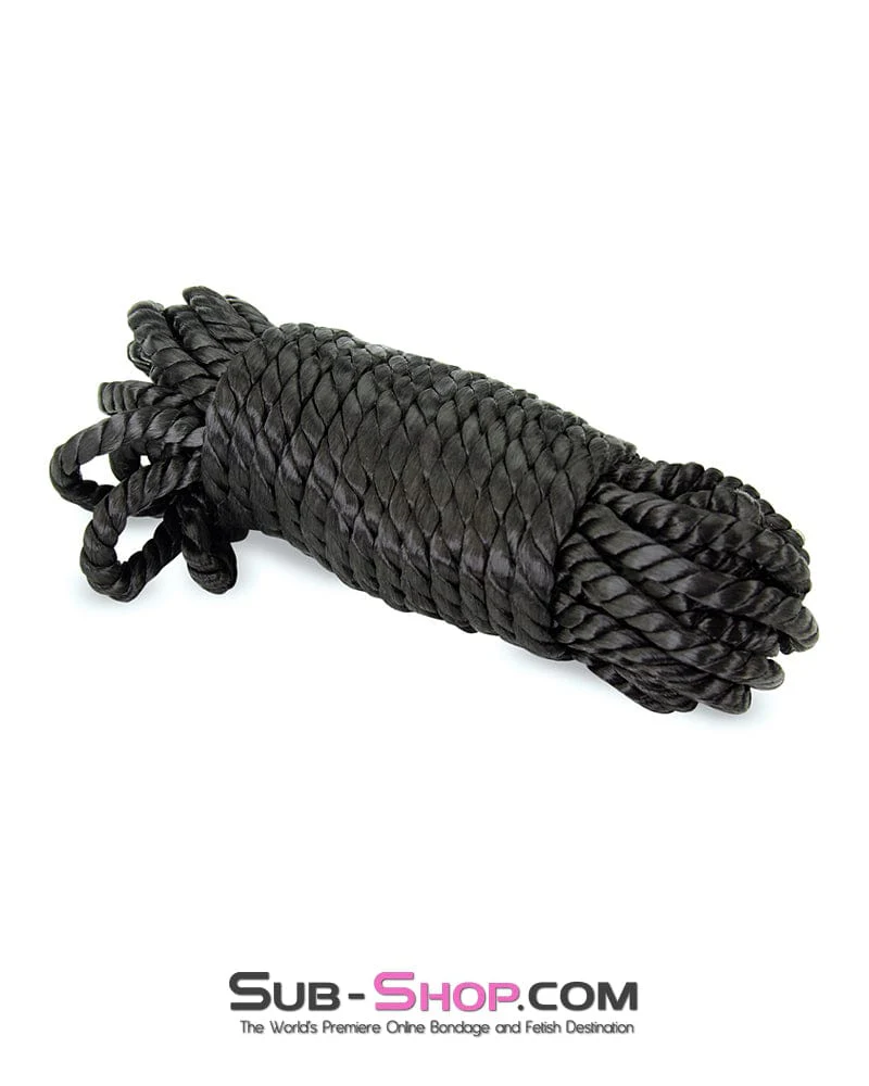 7818RS      Tie One On Silky Black Braided Bondage Rope - MEGA Deal - Image 3