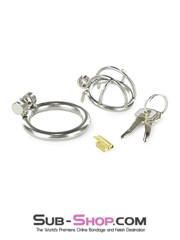 0963RS-SIS Tiny Sissy Tool High Security Steel Locking Male Bondage Chastity Device - Image 9