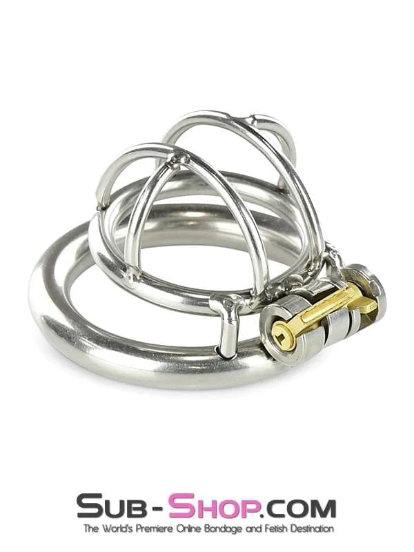 0963RS Tiny Tool High Security Steel Locking Male Bondage Chastity Device - Image 8