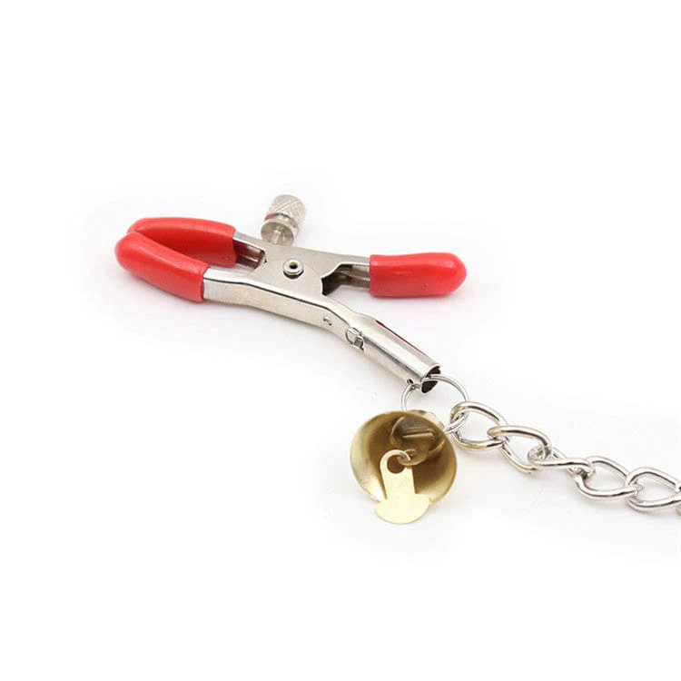 0426M Triple Belled Nipple and Clit Chained Clamp Set 🔥 FINAL CLEARANCE – Last Chance! - Image 4