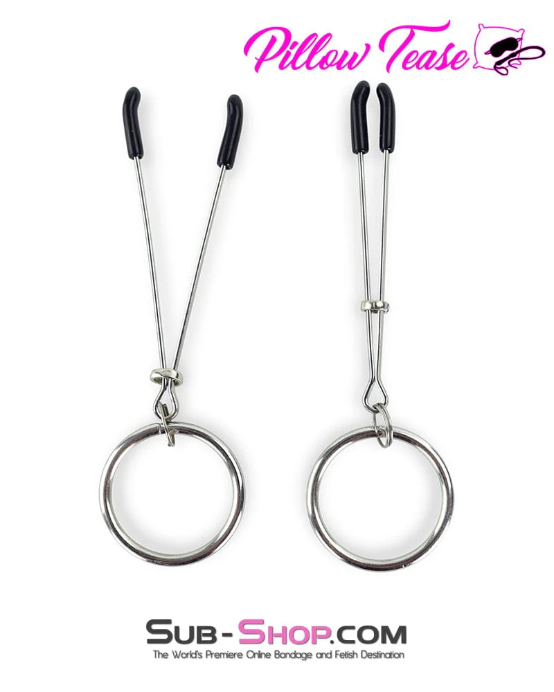 1624DL Tweezer Nipple Clamps with Weight Hanging Rings