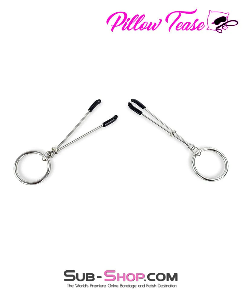 1624DL Tweezer Nipple Clamps with Weight Hanging Rings - Image 2