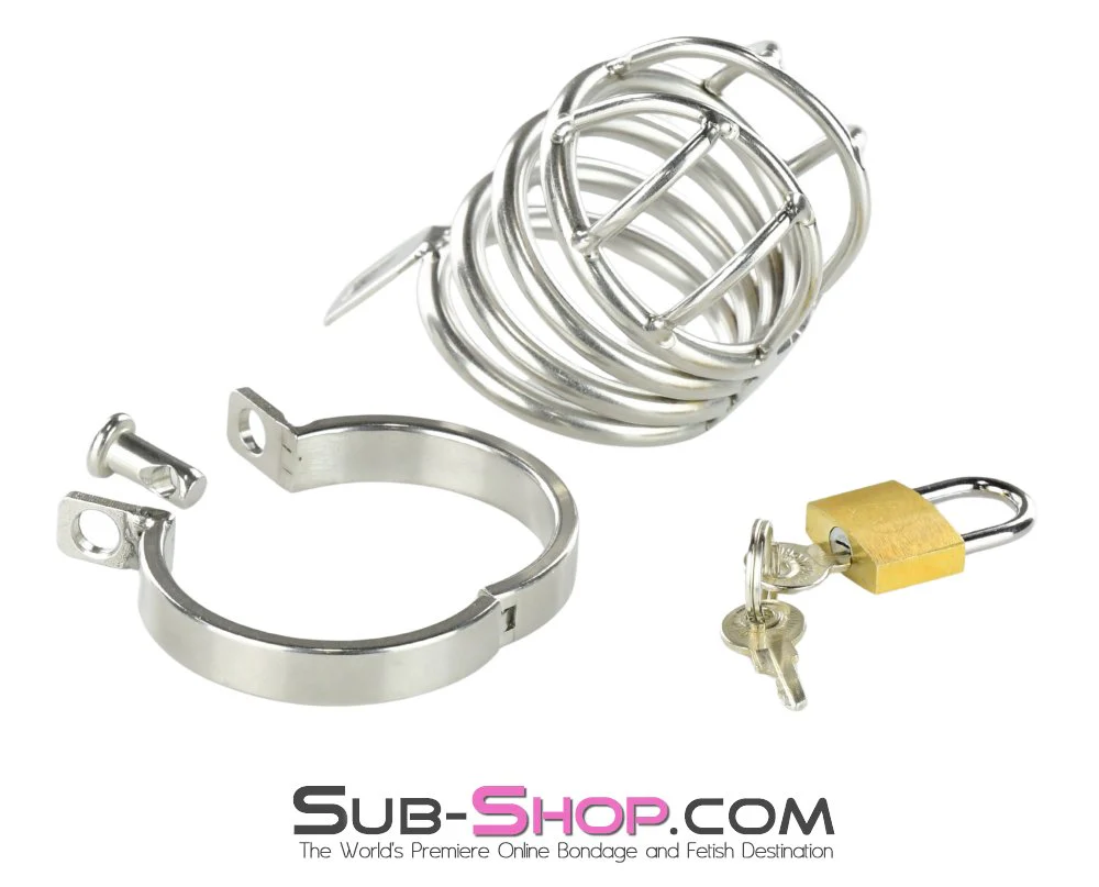 7154AR Un-Erector Set Locking Steel Male Chastity Device - Image 5