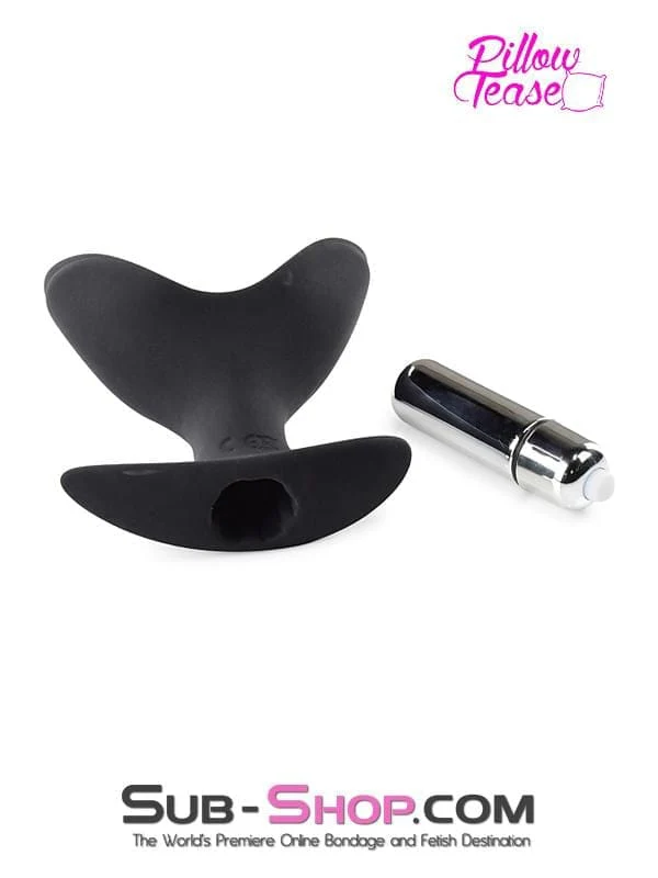 0829RS      Vibrating Self Expanding Silicone Anal Training Plug - Image 5