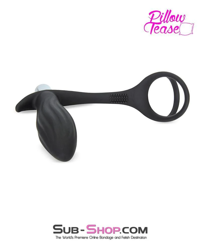 7153S      Vibrating Silicone Waves Butt Plug with Cock and Balls Ring 🔥 FINAL CLEARANCE – Last Chance! - Image 2