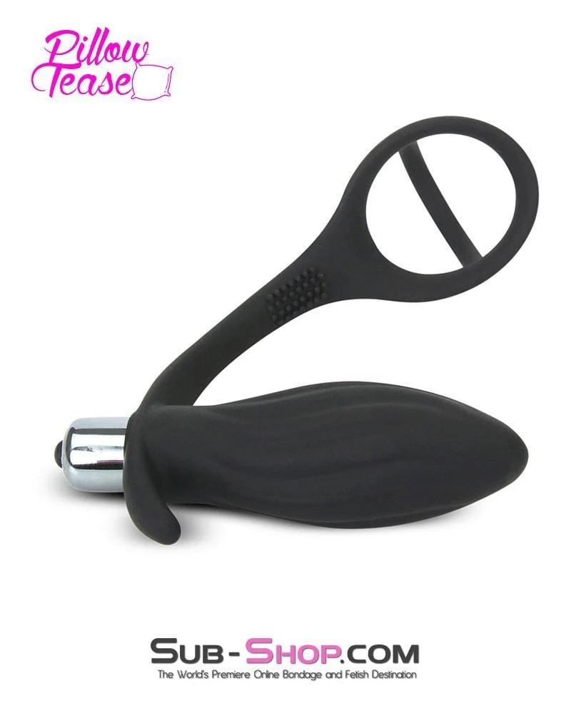 7153S      Vibrating Silicone Waves Butt Plug with Cock and Balls Ring 🔥 FINAL CLEARANCE – Last Chance! - Image 6