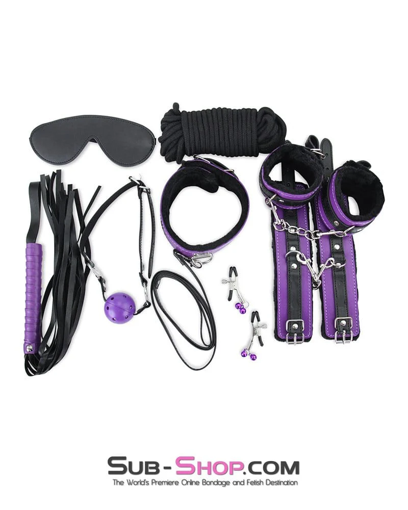 6855M Weekend in Bondage 10 pc Purple and Black Full Bondage Scene Sex Kit - MEGA Deal - Image 6
