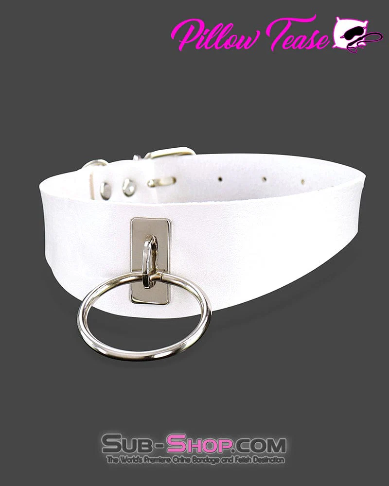 9914DL White Chevron Thin Bondage Fashion Collar - Image 5