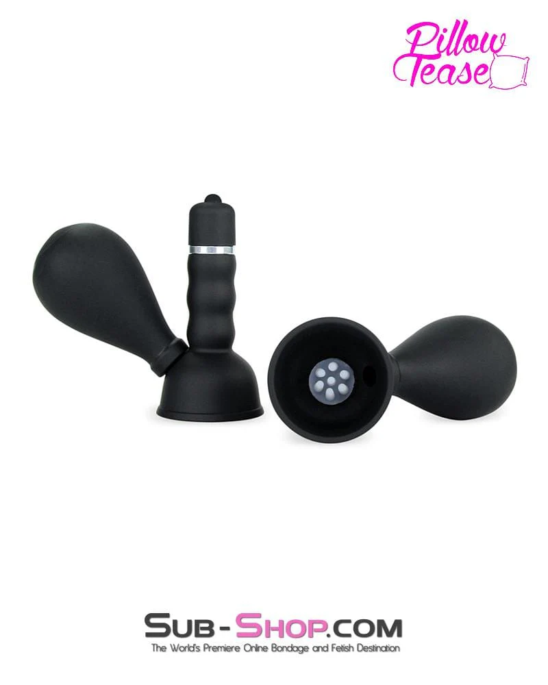 7809M Wireless Waterproof Vibrating Nipple Suction Cups with Stimulators, Set of 2